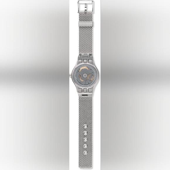 Swatch Watch SISTEM MECHE YIS418M 2018 Sistem51 Irony New In Box Milanese Band - Picture 14 of 14